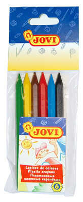 Jovi Карандаши пластиковые 6 цветов в блистере, арт. 962/6x, производитель JOVI (ДЖОВИ), ISBN 461-0-00093-071-7№ 1