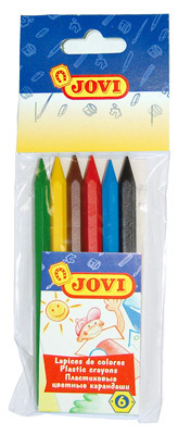 Jovi Карандаши пластиковые 6 цветов в блистере, арт. 962/6x, производитель JOVI (ДЖОВИ), ISBN 461-0-00093-071-7, № 1