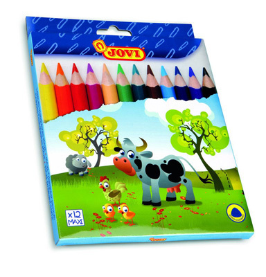 Jovi Карандаши треугольные утолщенные 12 цветов, арт. 735/12, производитель JOVI (ДЖОВИ), ISBN 841-2-02700-856-3, № 1