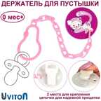 Держатель для пустышки Uviton 0226 Котик, производитель Uviton, ISBN 462-7-10496-634-4, № 1