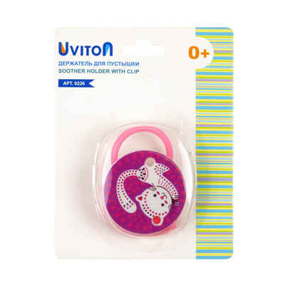 Держатель для пустышки Uviton 0226 Котик, производитель Uviton, ISBN 462-7-10496-634-4№ 2
