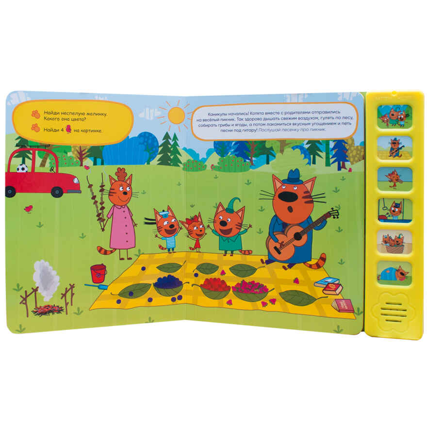 Набор из двух. Три кота. Звуковые книжки, производитель МОЗАИКА kids , ISBN 978-5-43154-021-9, № 9