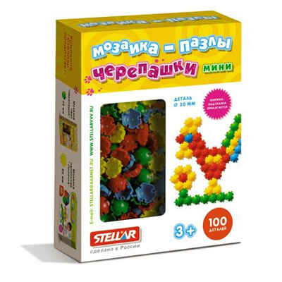 Мозаика пазлы черепашки мини, производитель Стеллар, ISBN 460-7-03827-508-8№ 1