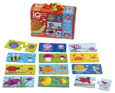 IQ игры для самых маленьких. Парочки. Большой-маленький. 2+ Запуск речи, производитель Айрис-пресс , ISBN 978-5-81128-161-9№ 3