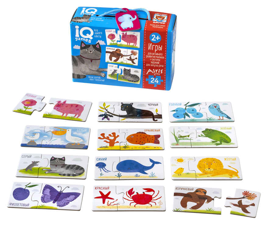 IQ игры для самых маленьких. Парочки. Что какого цвета. 2+ Запуск речи, производитель Айрис-пресс , ISBN 978-5-81128-163-3, № 3