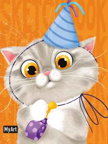 MyArt. MeowBook Скутчбук. Котик в колпачке, производитель Проф-Пресс , ISBN 462-0-12977-968-5№ 1