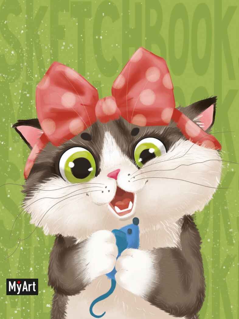 MyArt. MeowBook Скутчбук. Котик с бантиком, производитель Проф-Пресс , ISBN 462-0-12977-967-8, № 1