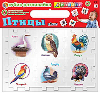 Кубик-развивайка. Птицы, производитель Робинс , ISBN 460-7-05837-613-0№ 1