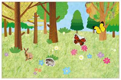 В лесу (Фотонаклейки), книжка с наклейками, производитель МОЗАИКА kids , ISBN 978-5-43154-567-2№ 4