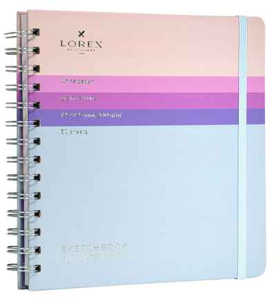 Скетчбук  Curly aquarelle gradient touch, арт. LXSBCA195-GT, производитель ФАРМ, ISBN 460-2-72315-363-4№ 1