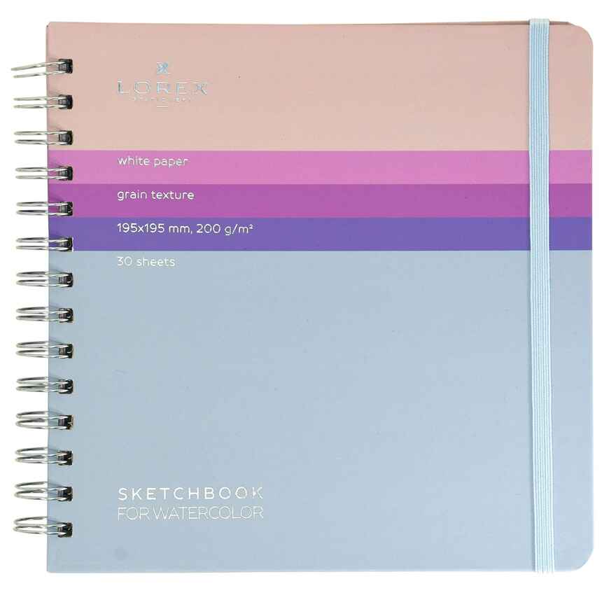 Скетчбук  Curly aquarelle gradient touch, арт. LXSBCA195-GT, производитель ФАРМ, ISBN 460-2-72315-363-4, № 11