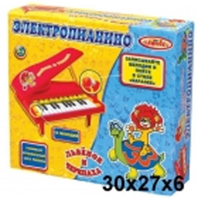 Электропианино Играем вместе Львенок и черепаха (с микрофоном), арт. B290220-R, производитель Симбат, ISBN 464-0-00171-508-2, № 1
